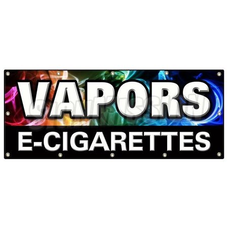 SIGNMISSION VAPORS E-CIGARETTES BANNER SIGN pipe liquid flavor concentrate nicotine B-120 Vapors Ecigarettes